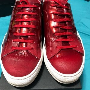 Bugatchi Men’s Souh Beach Sneaker Fuego Patent Leather Size 10